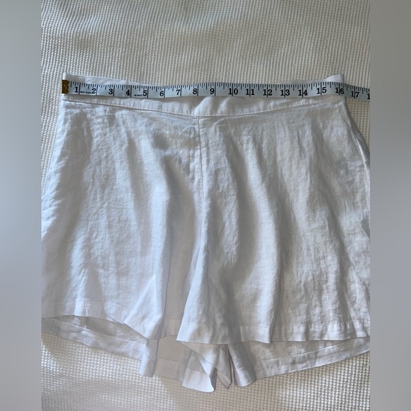 Women’s H&M home linen blend‎ white shorts size medium NWT - Picture 3 of 7